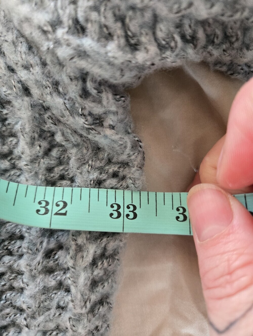 Gentle Fawn (136$) | Light Blue Chunky Knit Crewneck Sweater, Size L - Picture 7 of 8